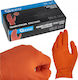 Geko Solid Grip Nitrile Gloves Orange Xxl 50 Pcs