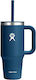 Hydro Flask Stainless Steel Thermos Glass 710ml Indigo With Handle and Straw