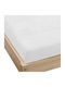 KZ Cearceaf de Pat Super Dublu cu Elastic 160x200 cm Alb