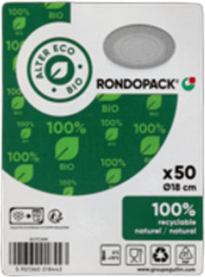 Kraft Papierplatten Durchmesser 18cm 50 Stück Platipack Guillin Polska