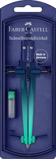 Faber Castell – Markierungskompass Quick Set Kompassart mit Bleistift Marineblaue 174556