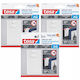 Tesa Metallic White Hangers with Sticker 3 Pieces