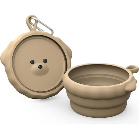 Elago Silicone Food & Water Bowl for Dog & Cat in Brown Colour