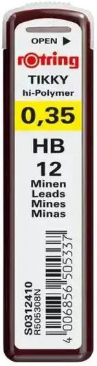 Rotring Пълнители За Механични Моливи 0.7 B S0312680 4006856506716