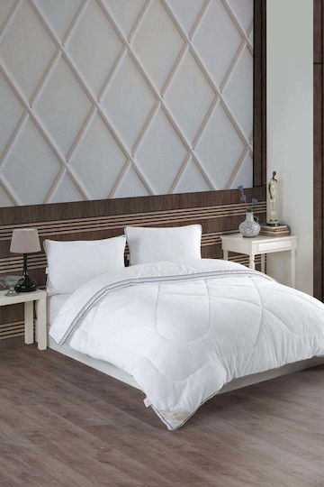 SteweHome Steppdecke Einzel mit Mikrofaser-Ausfüllen 155x215cm Weiß