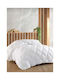 SteweHome Πάπλωμα Ημίδιπλο με Γέμιση Microfiber 195x215εκ. Λευκό 300 GSM