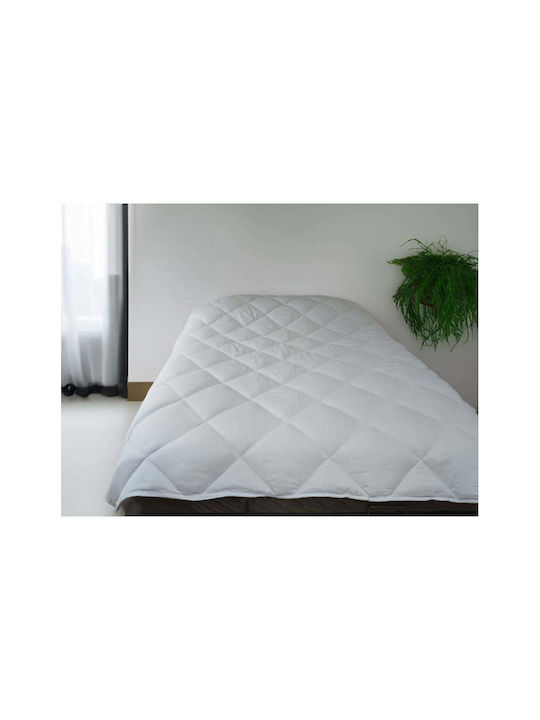SteweHome Πάπλωμα Μονό με Γέμιση Microfiber 155x215εκ. Λευκό