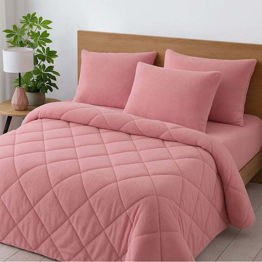 SteweHome Hälfte-Doppel Steppdecke 195x215cm Rosa