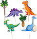 Dinosaur Picks Dino Birthday 6pcs