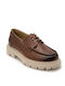Leather Men's Moccasins In Tabac Brown Colour