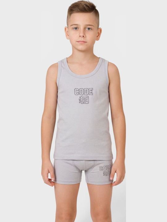 Kota Set Kids Sleeveless Undershirts Gray