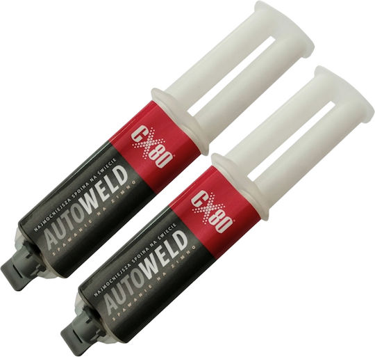 Cx80 Auto Weld Epoxy Adhesive Cold Welding Hardener In Syringe X2