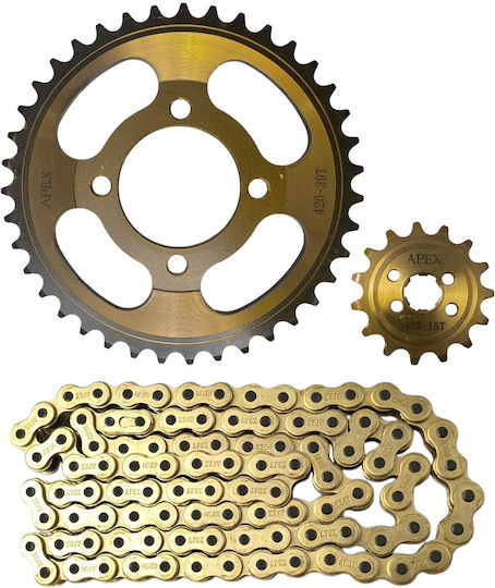 Honda C90 Chain Sprocket 39x15t Hrc45 420h-98l Gold Apex