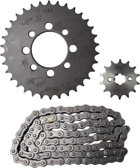 Chain Sprocket Suzuki Address Fl125 34x14t Hrc45 428h-100l Apex