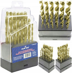 Falon-Tech HSS Metall Bohrersatz 1-10mm 19 Stücke DIN 338