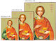 Saint Panteleimon Size Dimensions 14x17x1.6