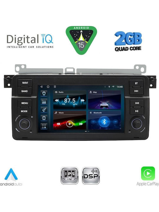 Digital IQ Ηχοσύστημα Αυτοκινήτου για BMW E46 1998-2005 (Bluetooth/USB/WiFi/GPS/Apple-Carplay/Android-Auto) με Οθόνη Αφής 7"