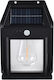 Bk-888 Lampă Solară de Perete 1W 600lm Alb Natural cu Senzor de Mișcare și Fotocelul IP65