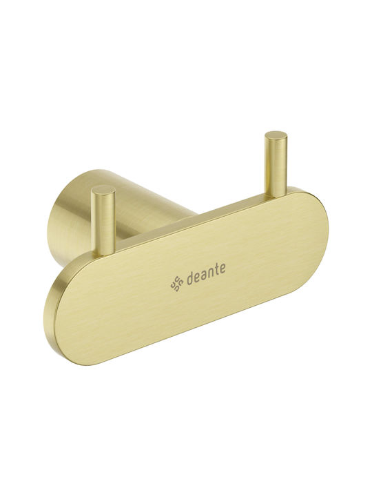 Deante Double Bathroom Hook with Screws Gold