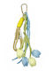 3-2618 Fabric Flower Keychains Savil Yellow