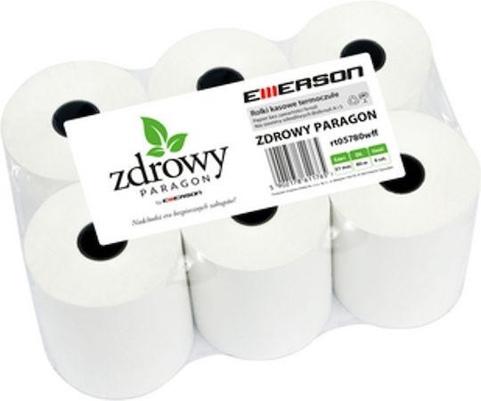 Emerson Thermal Cash Register Tape with Length 80m 6 Pieces
