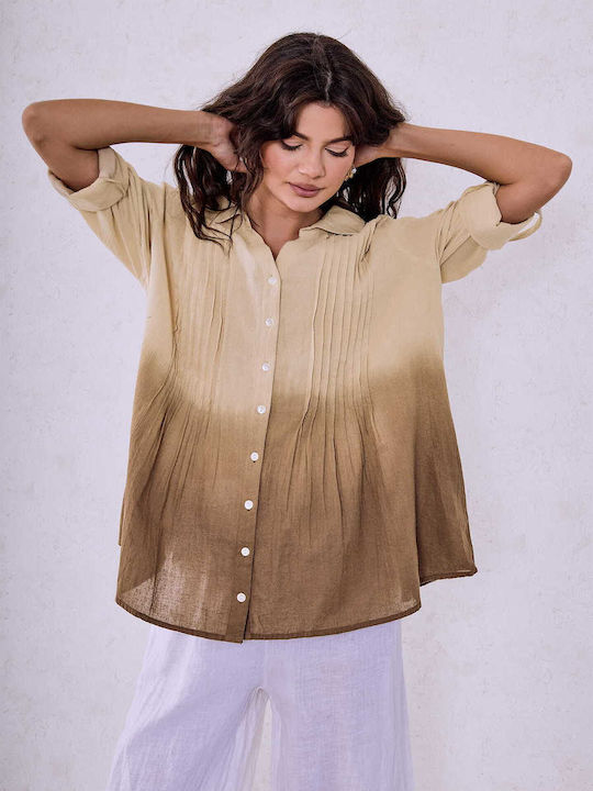 Celestino Women's Shirt Color Gradient Loose Fi...