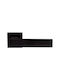 Zogometal Middle Door Lever With Rosette Pair With Mouthpiece Black