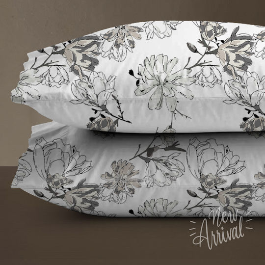 Σετ Μαξιλαροθήκες Magnolia-black 50x70εκ.