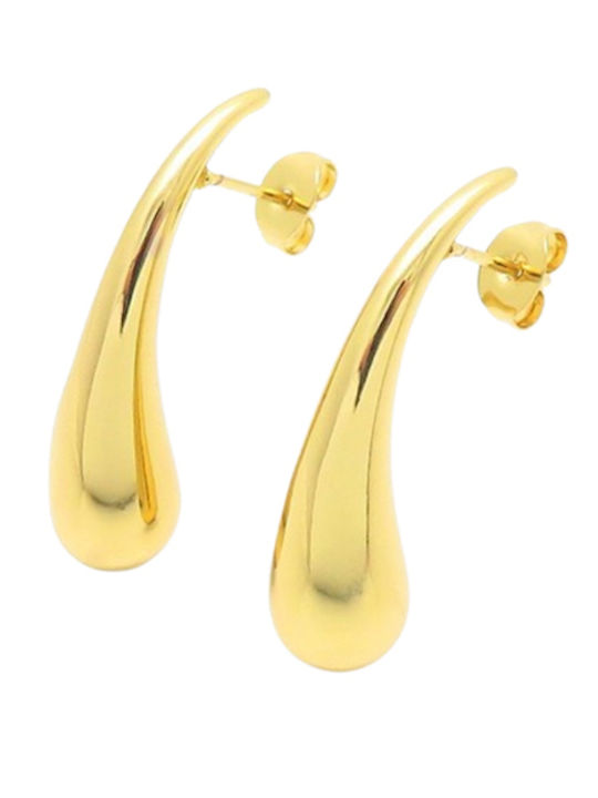 Puppis Earrings Dangle Steel Gold Plated