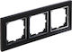 Elektro Plast Switch Frame 3 Positions Vertical Placement In Black Color 4173-46