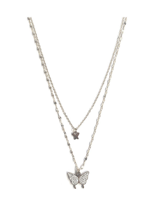 Mylovly Gioielli Kinderhalskette Schmetterling aus Silber