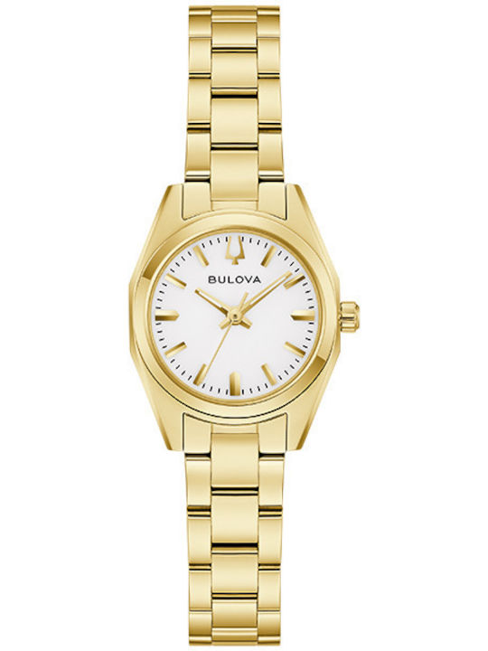 Bulova Classic Surveyor Дамски Часовник 23мм Кварцов с Златен Неръждаем Стоманен Гривна