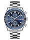 Womens Chronograph Battery Watch With Silver Metal Bracelet