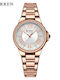 Womens Watch 33mm Battery With Pink Gold Metal Bracelet