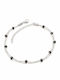 Charmy Anklet Stainless Steel Black 22cm