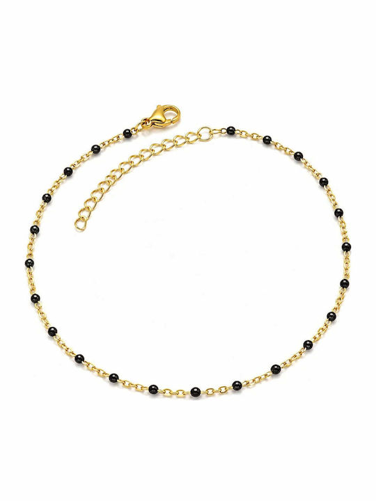 Charmy Anklet Steel Black 22cm