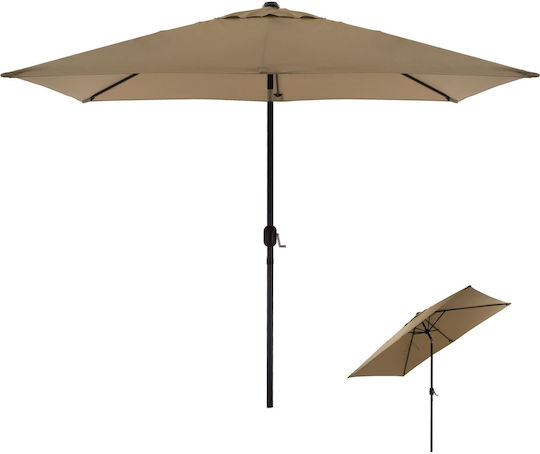 Umbrelă De Pardoseală Pătrată Din Aluminiu Cambell Maro 1.8x2.7m