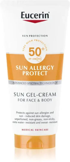 Eucerin Sun Allergy Protect SPF 50+ Защитен Гел-Крем Лице Тяло 200 Ml