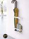 SteweHome Umbrella Rack Metallic White 20x14x14cm