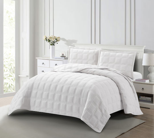 Liolios Home Set Tagesdecken Übergröße Weiß 220x240cm 3 Stück