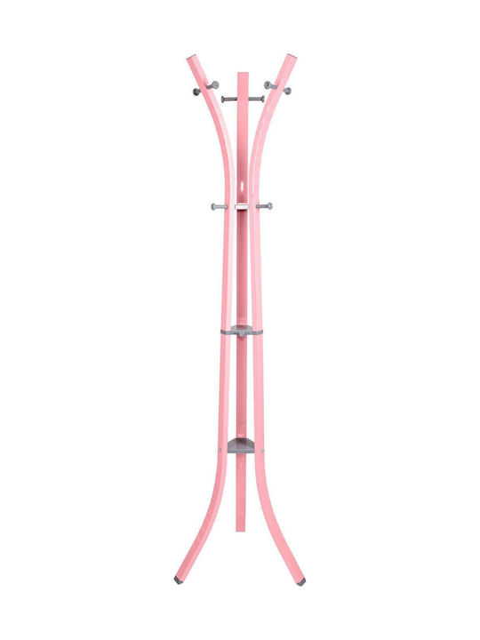 SteweHome Καλόγερος Μεταλλικός Ροζ 185cm