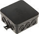 Elektro Plast Junction Box Outdoor Placement Branching IP55 in Black Colour 12 Pieces