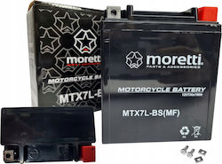 Moretti 12v AGM Gel Batterie Mtx7l-bs Starke Qualität Motorrad Elektro-Roller