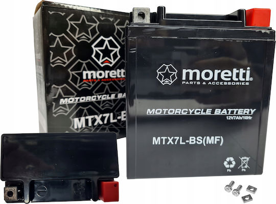 Baterie Agm Gel 12v Mtx7l-bs Moretti Calitate Superioară Pentru Motocicletă Scuter