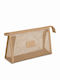 Jetbags Rz11136-49 Travel Toiletry Bag Makeup Organizer Mesh Cosmetic Bag Gold 26x26x16cm