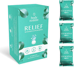 Body Restore Shower Steamers Set Eukalyptus Máta Sada Aromatických Tablet Do Sprchy 3.0ks