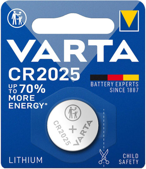 Varta Cr 2025 Lithium Coin Button Battery Remote Watch Scale 3v