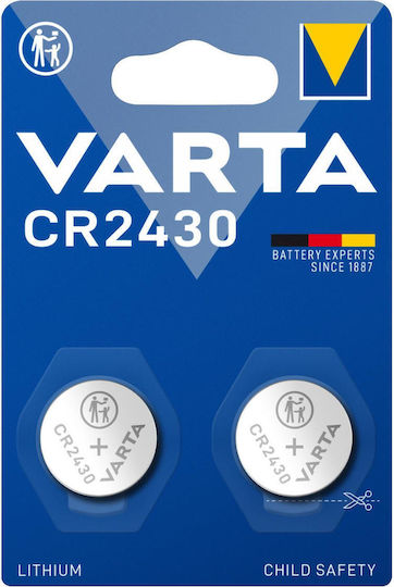 Varta Cr 2430 Lithium Button Cell Battery Remote Watch 3v 2pcs