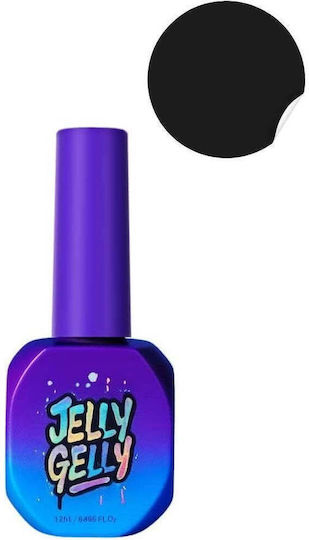 Jelly Gelly Ojă Pentru Unghii Cu Gel Deep Black 12ml