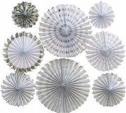 Decorative Silver Rosettes Communion Wedding 8pcs